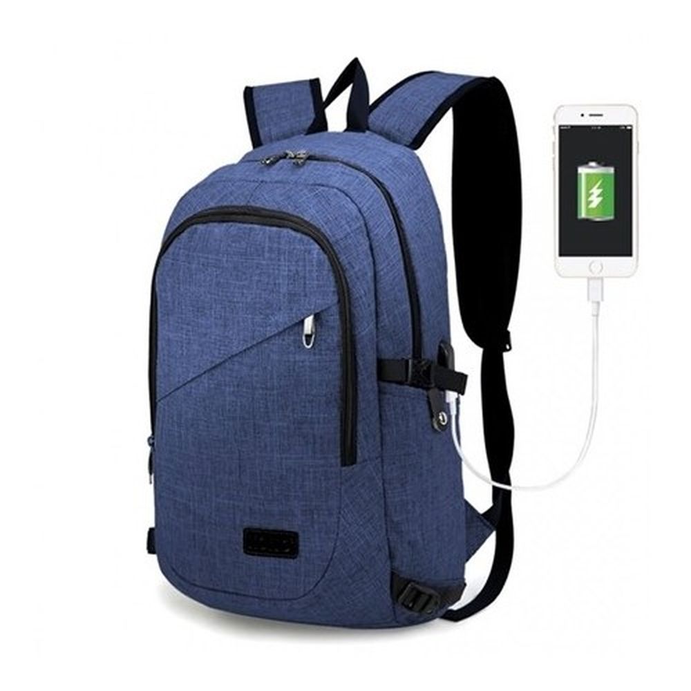 plecak na laptopa 156 usb granatowy compact